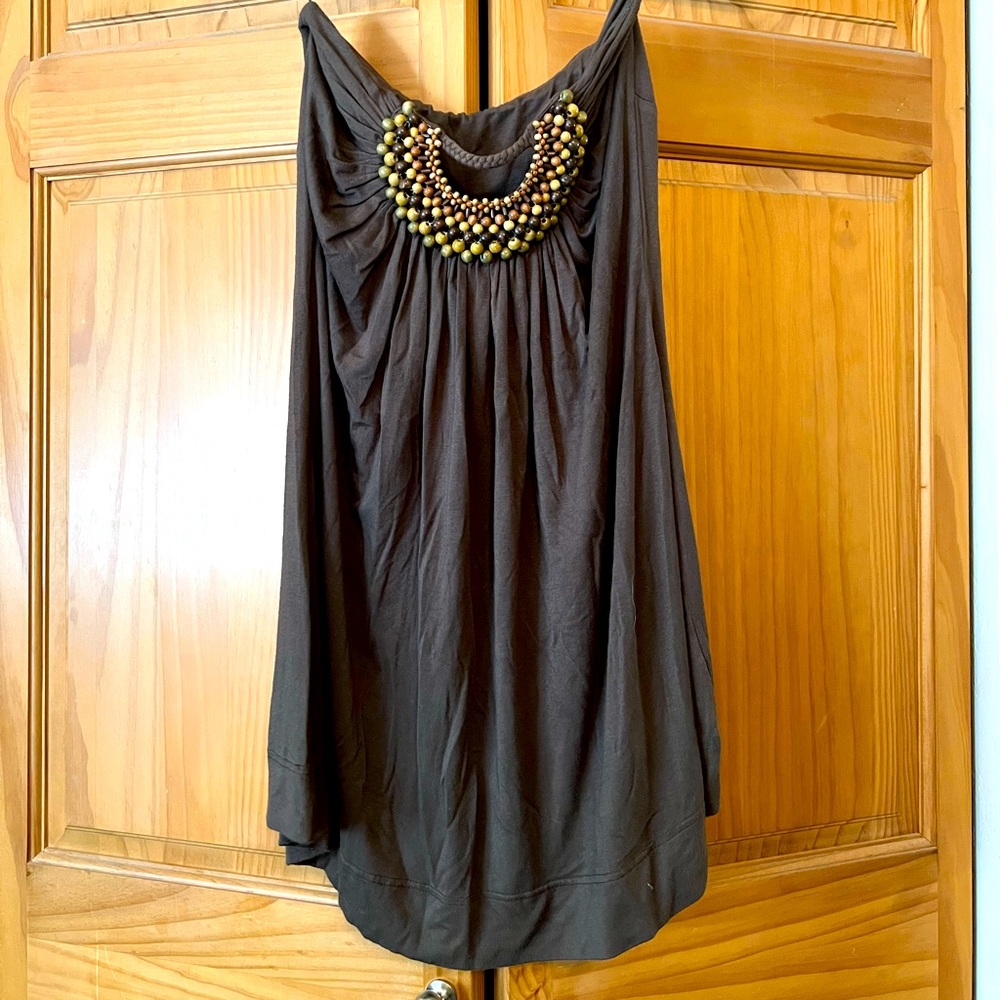 Boho strapless mini